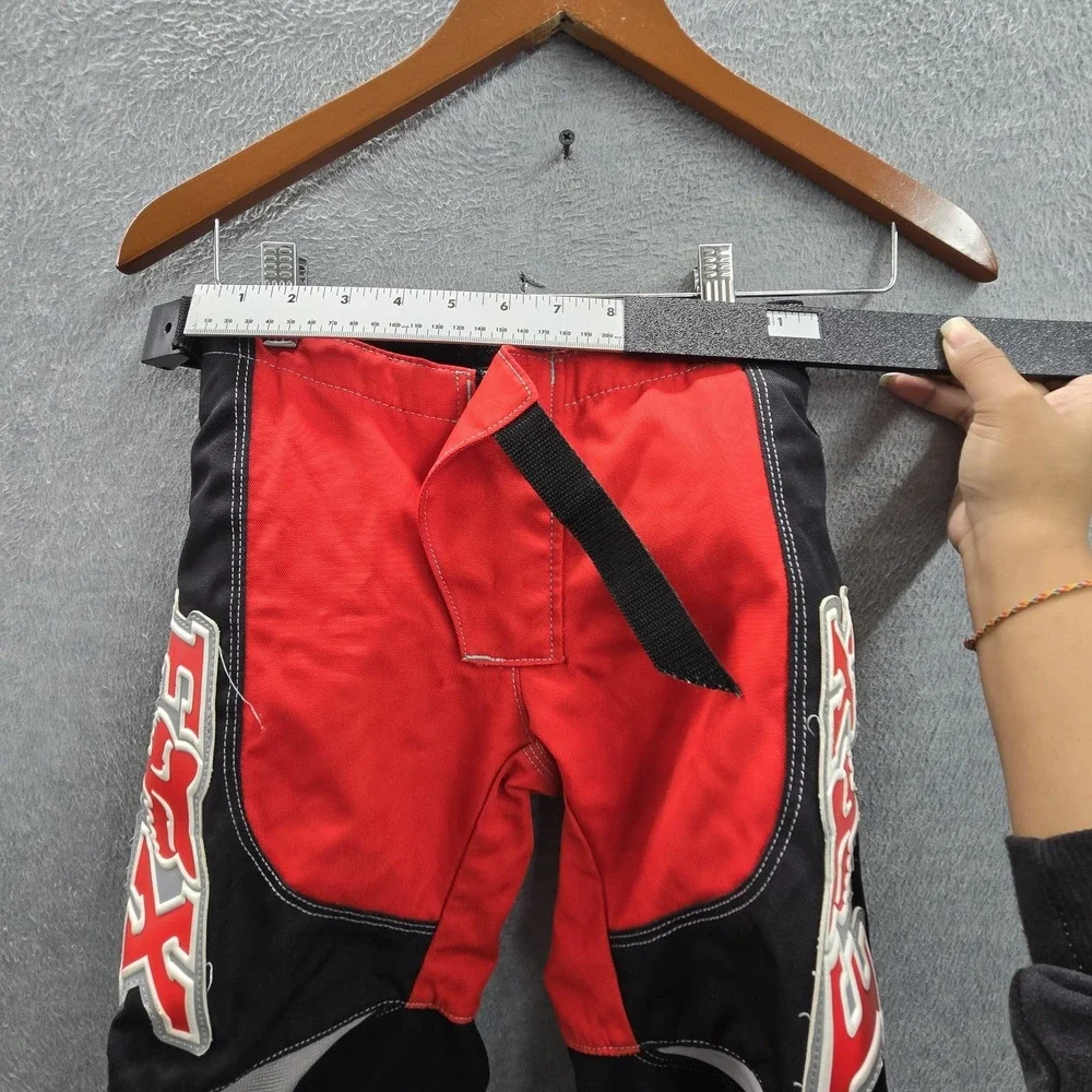 Fox Racing Boy Pants 24 Red Embroidered Colorblock 180 Motoross Logo